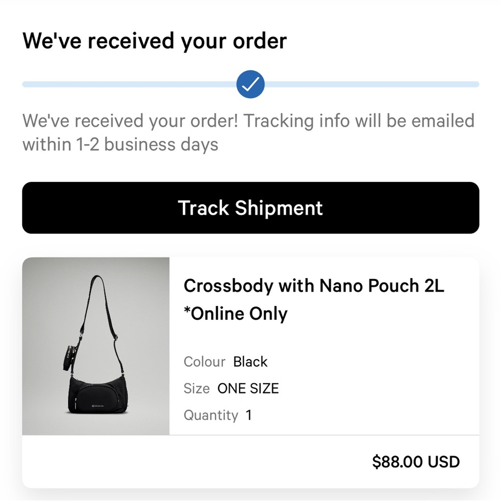 Lululemon Crossbody with Nano Pouch 2L Black
